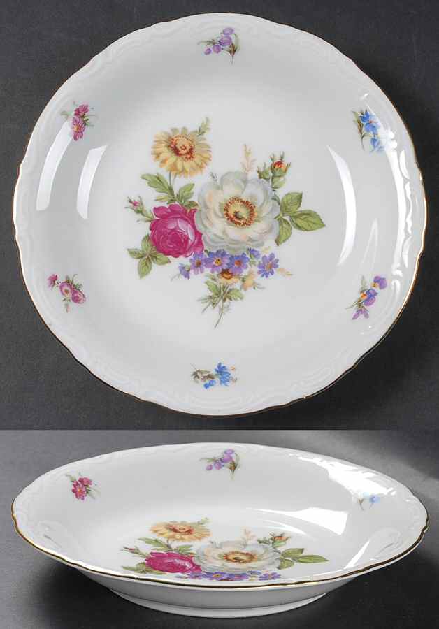 Meissen Floral Coupe Soup Bowl by Mitterteich-1