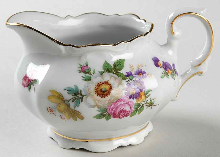 Meissen Floral Creamer by Mitterteich-1