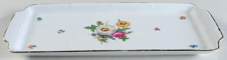 Meissen Floral Large Sandwich Tray by Mitterteich-1
