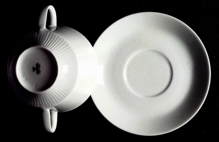 MIT6 Flat Cream Soup Bowl & Saucer Set by Mitterteich-1