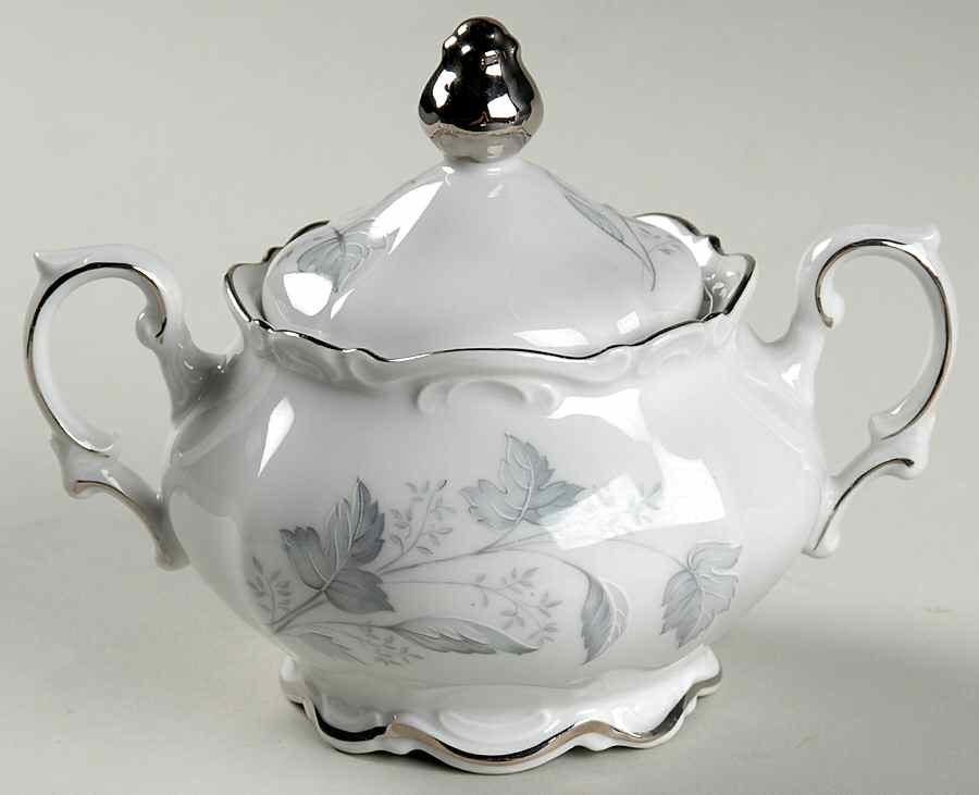 Monika (Platinum Trim) Sugar Bowl & Lid by Mitterteich-1