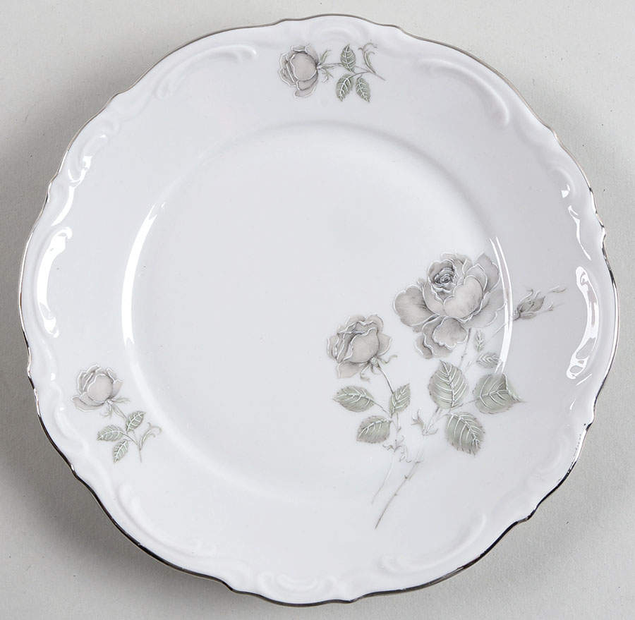 Mystic Rose (Platinum Trim) Bread & Butter Plate by Mitterteich-1