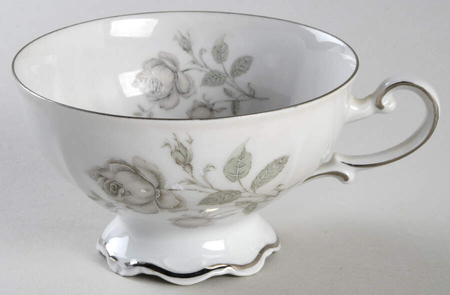 Mystic Rose (Platinum Trim) Footed Cup by Mitterteich-1