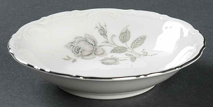 Mystic Rose (Platinum Trim) Fruit/Dessert (Sauce) Bowl by Mitterteich-1