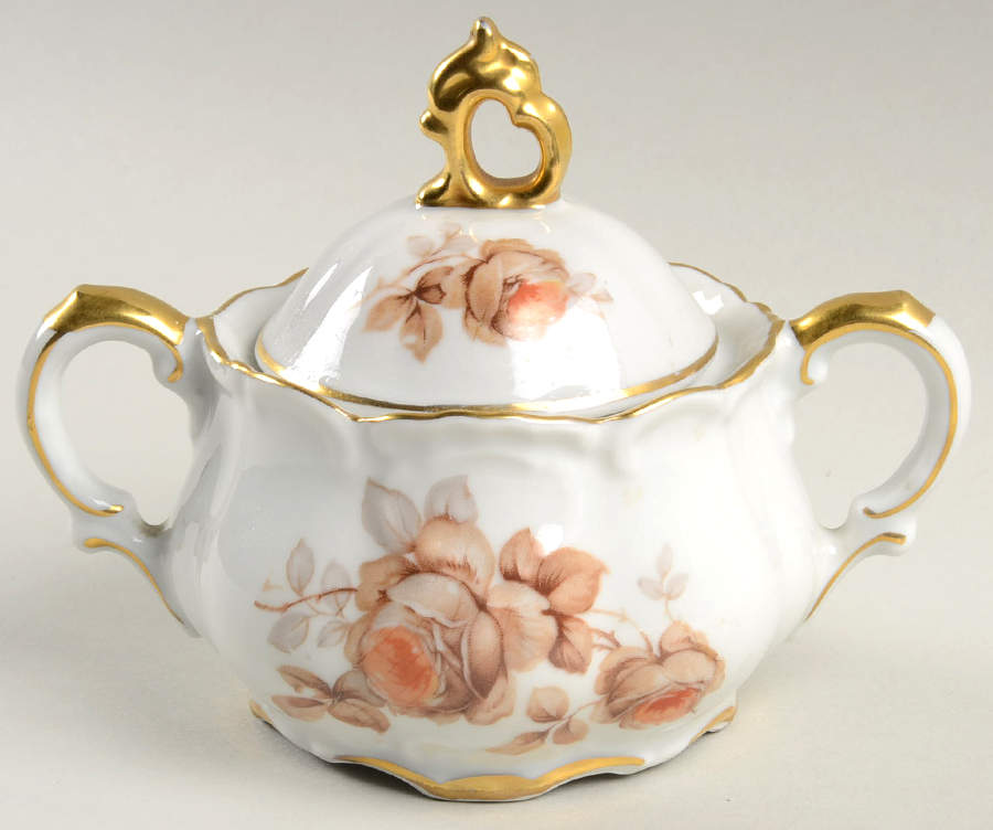 Norway Rose Mini Sugar Bowl & Lid by Mitterteich-1