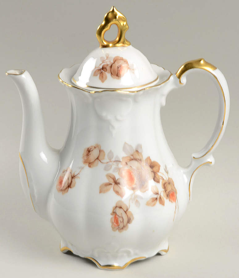 Norway Rose Mini Coffee Pot & Lid by Mitterteich-1
