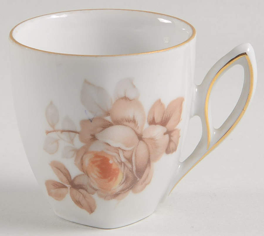Norway Rose Flat Demitasse Cup by Mitterteich-1