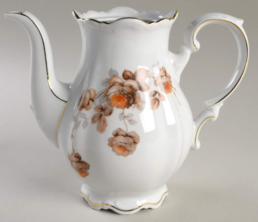 Norway Rose Coffee Pot No Lid by Mitterteich-1