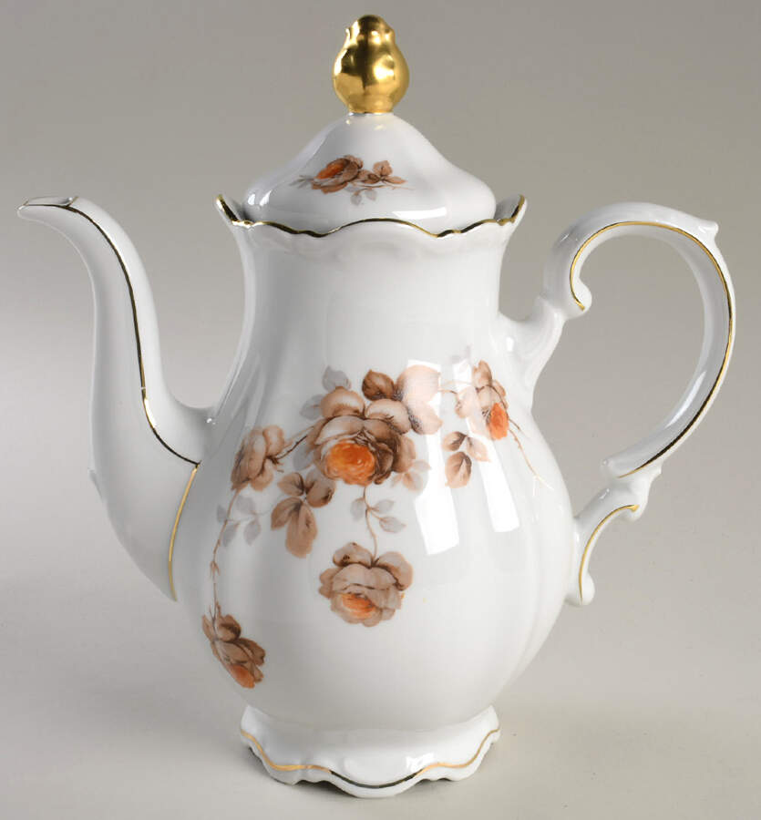Norway Rose Coffee Pot & Lid by Mitterteich-1