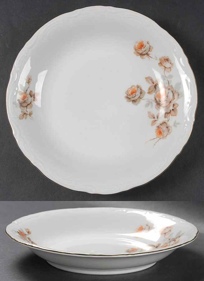 Norway Rose Coupe Soup Bowl by Mitterteich-1