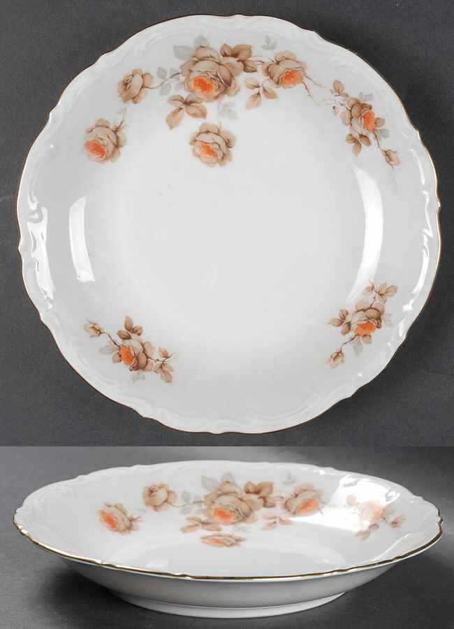 Norway Rose Coupe Soup Bowl by Mitterteich-1