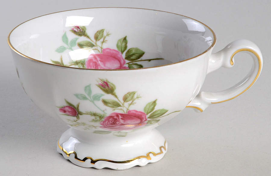 Old Dresden Rose Footed Cup by Mitterteich-1