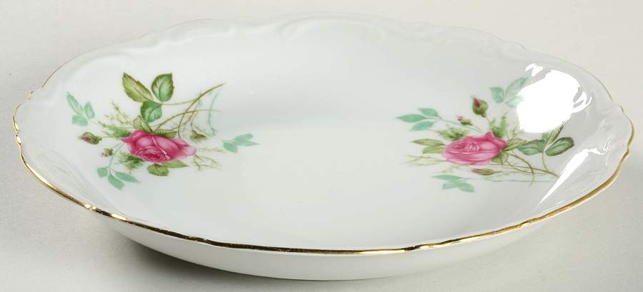 Old Dresden Rose Coupe Soup Bowl by Mitterteich-1