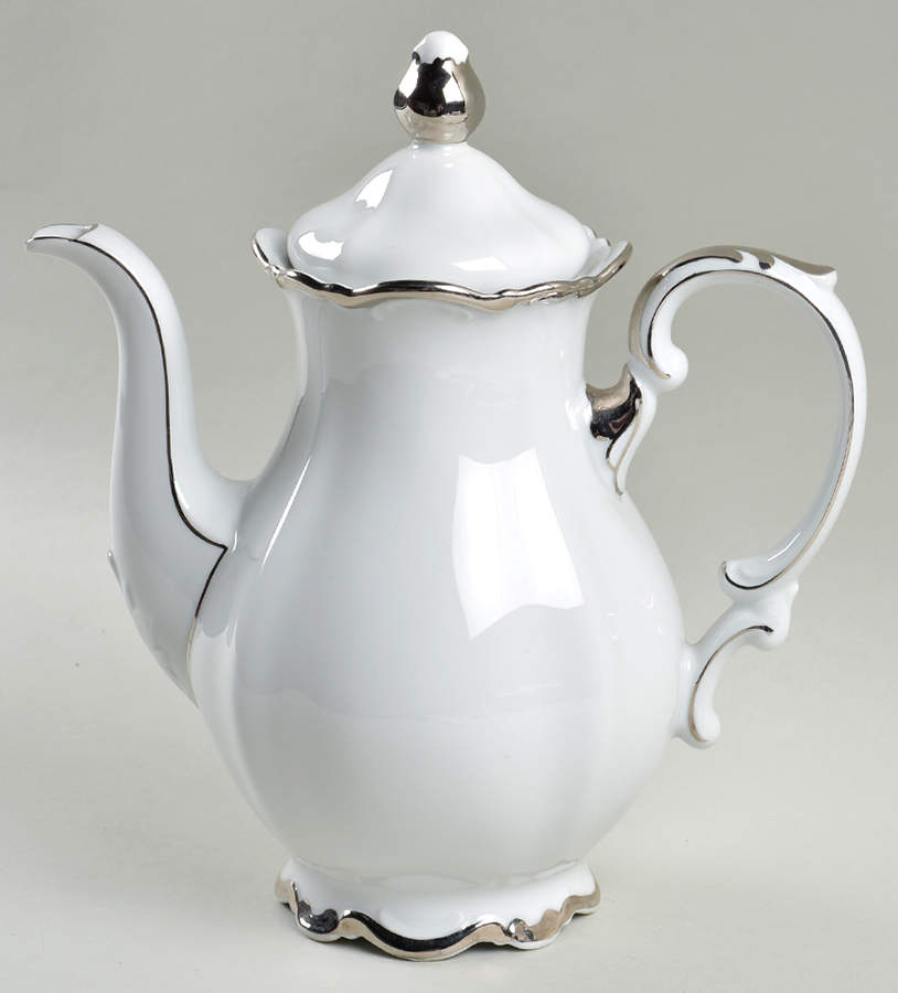 Platinum Princess Coffee Pot & Lid by Mitterteich-1