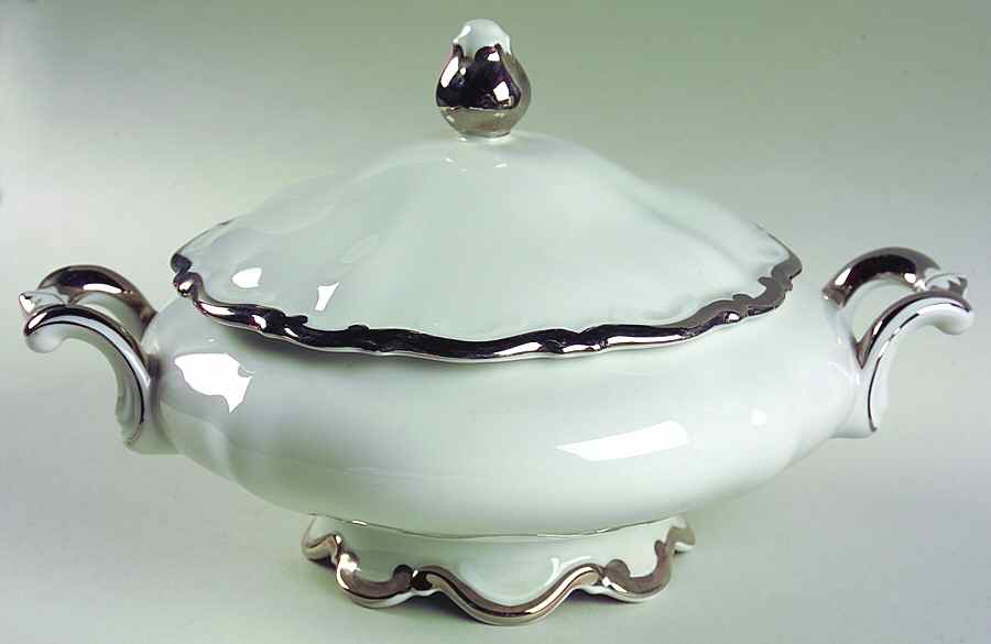 Platinum Princess Round Covered Vegetable by Mitterteich-1