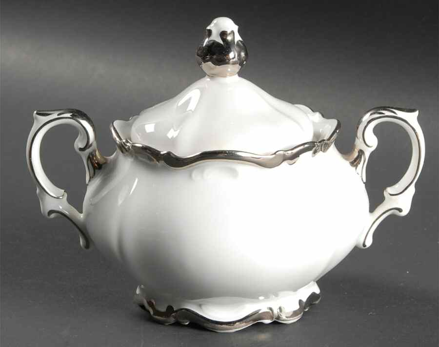 Platinum Princess Sugar Bowl & Lid by Mitterteich-1
