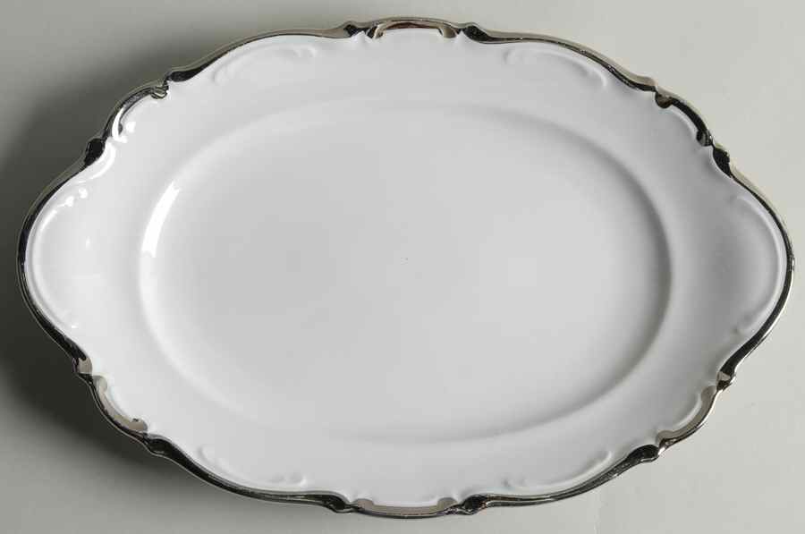 Platinum Princess 12" Oval Serving Platter by Mitterteich-1