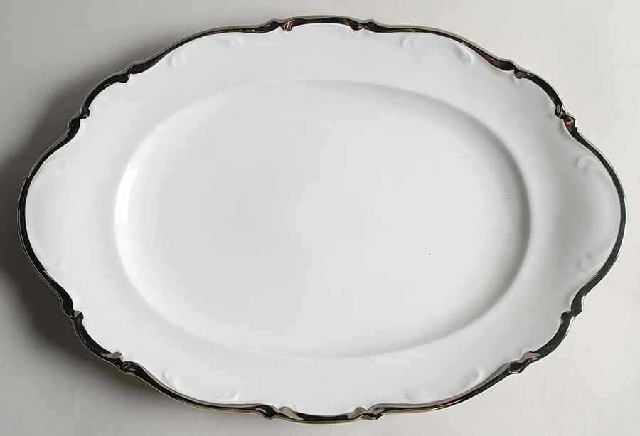 Platinum Princess 16" Oval Serving Platter by Mitterteich-1