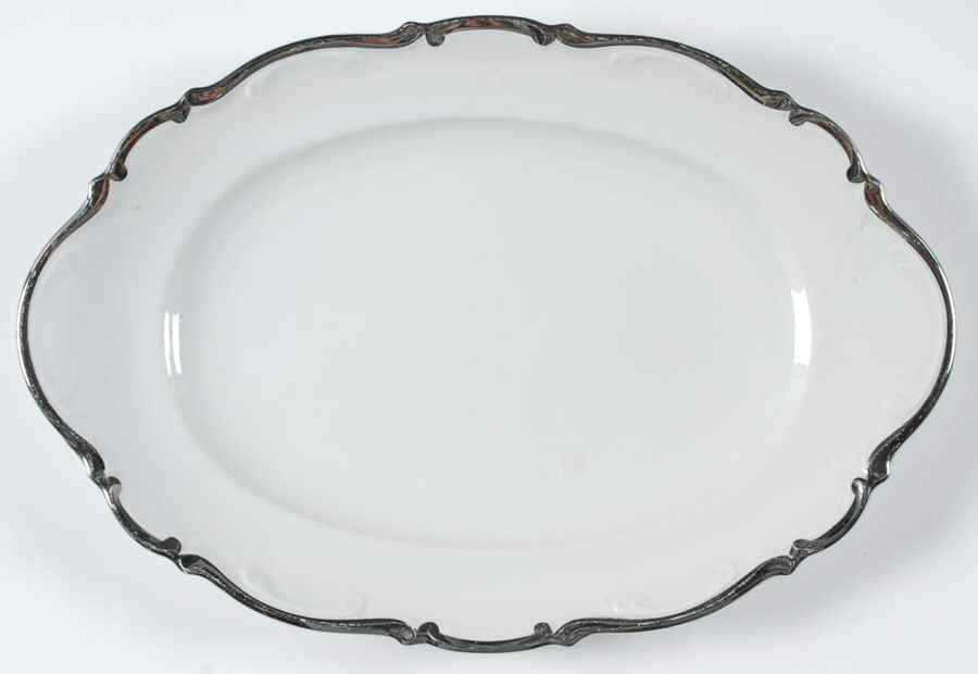 Platinum Princess 14" Oval Serving Platter by Mitterteich-1