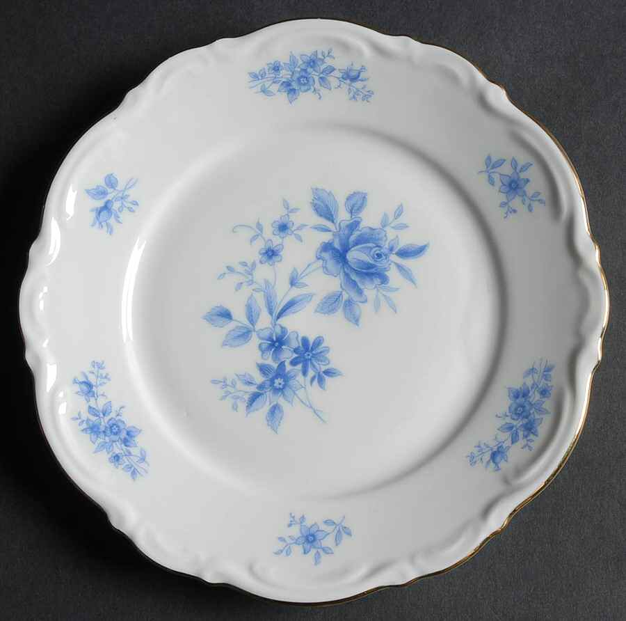 Rhapsody In Blue Bread & Butter Plate by Mitterteich-1