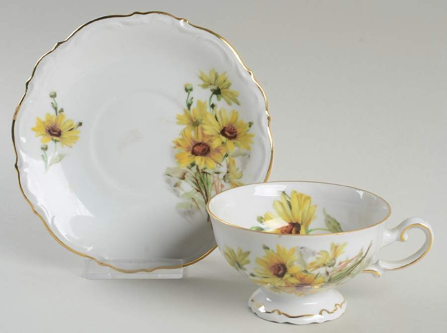 Susan Footed Cup & Saucer Set by Mitterteich-1