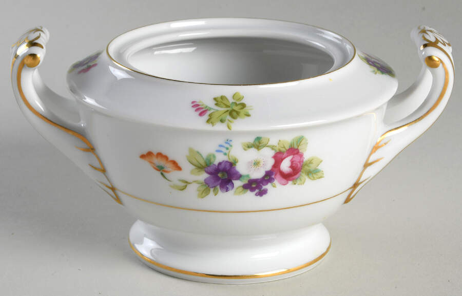 Dresden Rose Sugar Bowl No Lid by Mikuni-1