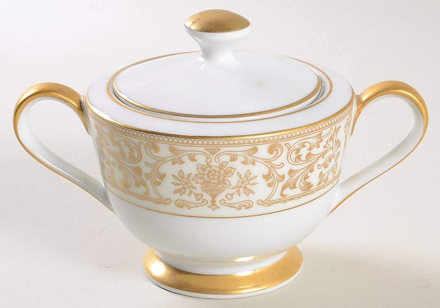 Elegance Sugar Bowl & Lid by Modern China & Table Institute-1