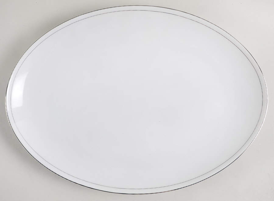 Eternally Yours 14" Oval Serving Platter by Modern China & Table Institute-1
