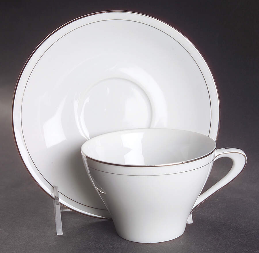 Eternally Yours Flat Cup & Saucer Set by Modern China & Table Institute-1