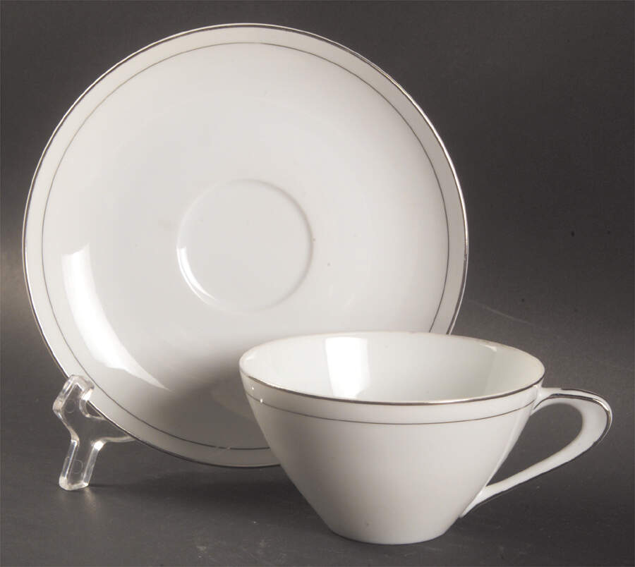 Eternally Yours Flat Cup & Saucer Set by Modern China & Table Institute-1