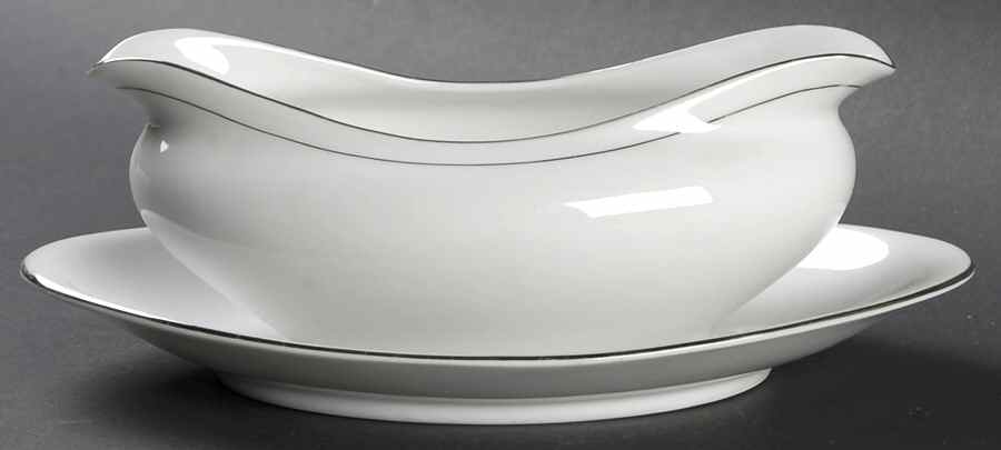 Eternally Yours Gravy Boat with Attached Underplate by Modern China & Table Institute-1