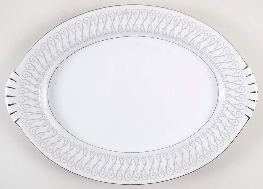 French Melody 15" Oval Serving Platter by Modern China & Table Institute-1