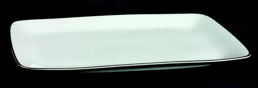Golden Wedding Day (Smooth) 17" Rectangular Serving Platter by Modern China & Table Institute-1