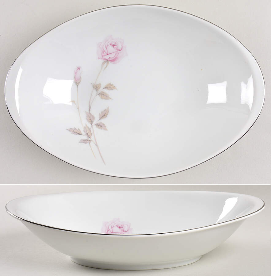 La Rose 9" Oval Vegetable Bowl by Modern China & Table Institute-1