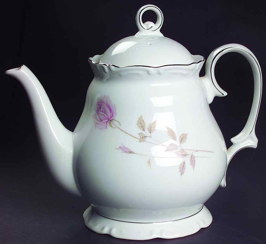 La Rose Teapot & Lid by Modern China & Table Institute-1
