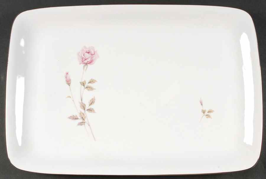 La Rose 17" Rectangular Serving Platter by Modern China & Table Institute-1