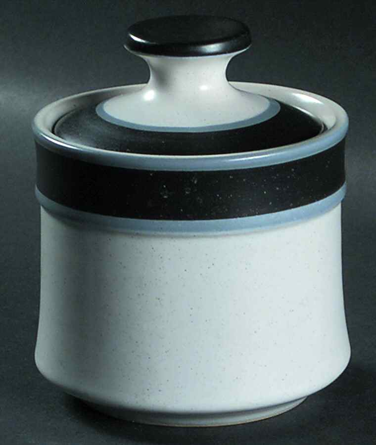 Midnight Sugar Bowl & Lid by Modern China & Table Institute-1