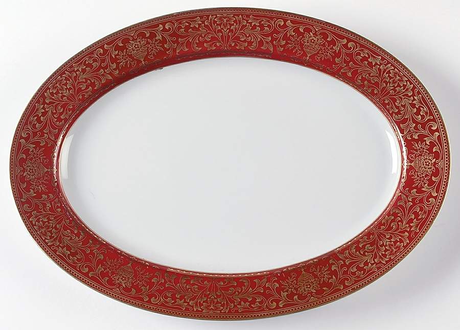 Prince George 14" Oval Serving Platter by Modern China & Table Institute-1
