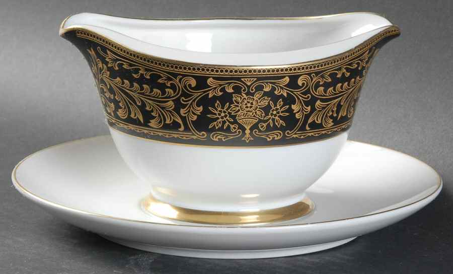 Royal Duchess Gravy Boat with Attached Underplate by Modern China & Table Institute-1
