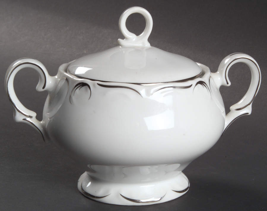 Simplicity Sugar Bowl & Lid by Modern China & Table Institute-1