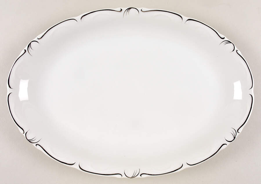 Simplicity 14" Oval Serving Platter by Modern China & Table Institute-1