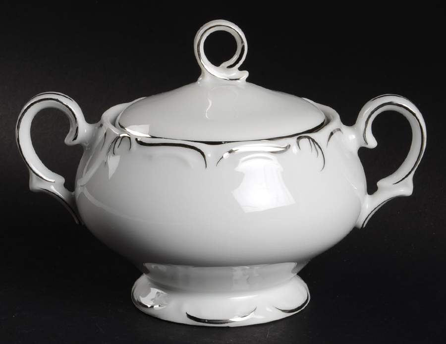 Simplicity Sugar Bowl & Lid by Modern China & Table Institute-1