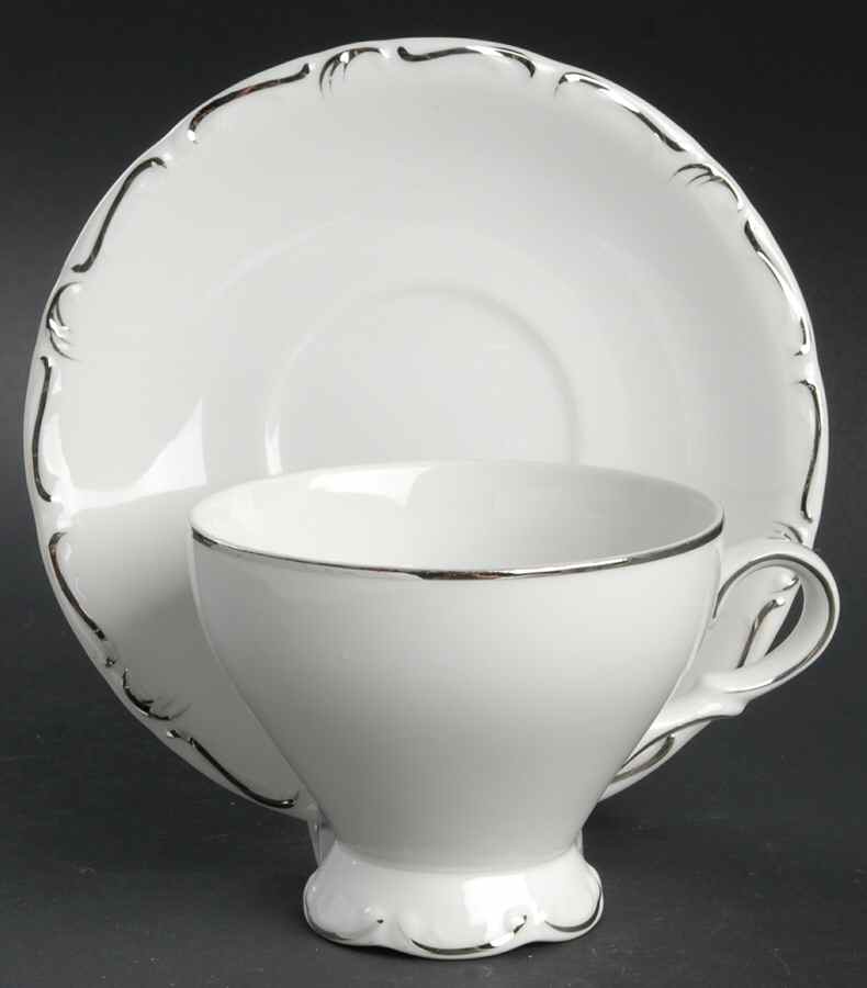 Simplicity Footed Cup & Saucer Set by Modern China & Table Institute-1