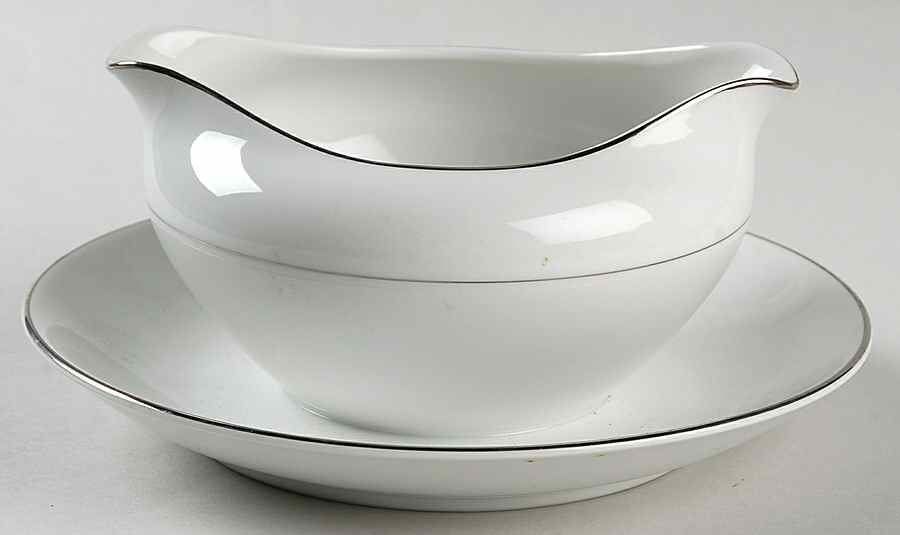 Wedding Day Gravy Boat with Attached Underplate by Modern China & Table Institute-1