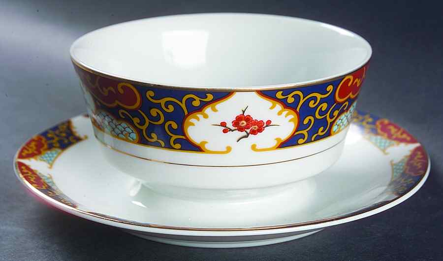 Kyoto Gravy Boat with Attached Underplate by Momoyama-1