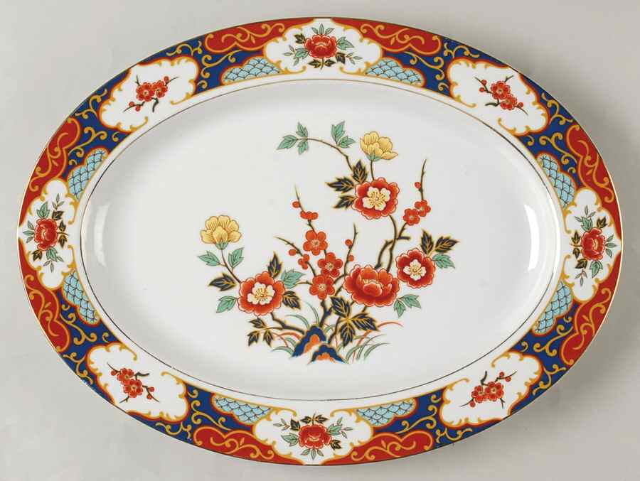 Kyoto 14" Oval Serving Platter by Momoyama-1