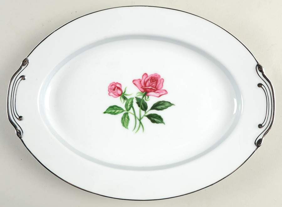 Claudia 12" Oval Serving Platter by Monarch (Japan)-1