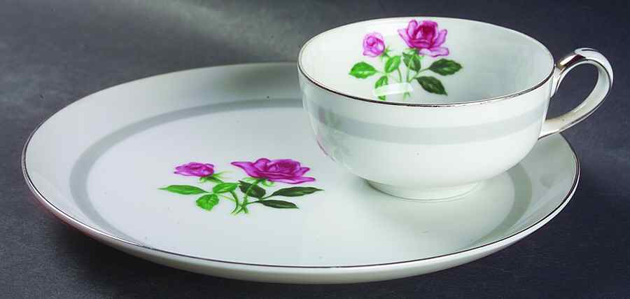 Claudia Snack Plate & Cup Set by Monarch (Japan)-1