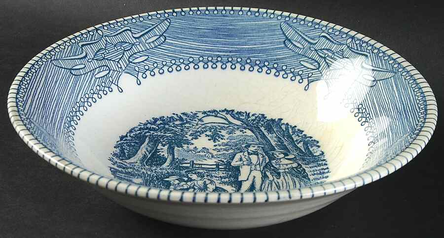 Currier & Ives 8" Round Vegetable Bowl by Mount Clemens-1