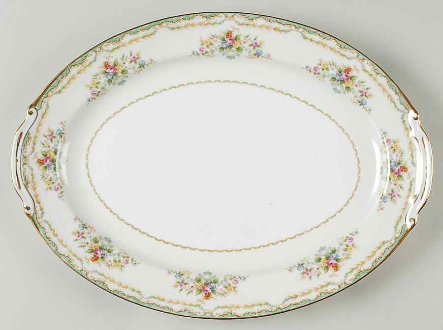 Madeline 15" Oval Serving Platter by Monarch (Japan)-1